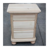 MOBILI 2G -  Comodino classico 3 cassetti legno grezzo 50x38x66 (453)