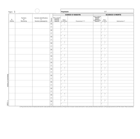Registro Carico/Scarico Equidi 46Pag. Num. 31X24,5Cm Du138211000 Du