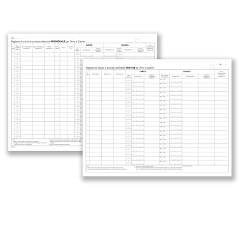 Registro Carico/Scarico Ovini/Caprini 46Pag. Num. 24,5X31Cm Du138412000 Du