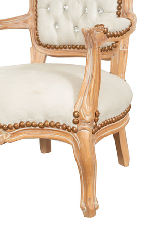 Biscottini Biscottini Sedia Poltrona Bambino Luigi XVI Faggio Massello Ecopelle 51x50x73