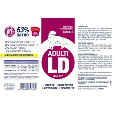 Vet Line LD Agnello per Cani Adulti 3kg