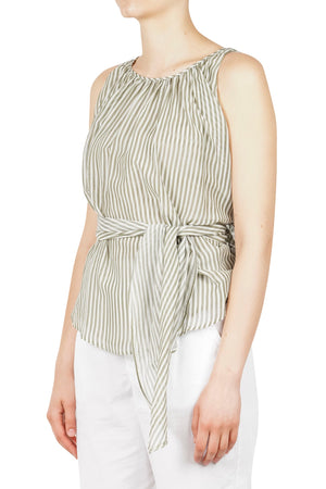 JUCCA Jucca - Top - 451695 - Verde/Bianco da donna