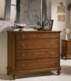 MOBILI 2G -  Cassettiera classica 4 cassetti legno massello grezzo 119x52x101 (970)