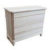 MOBILI 2G -  Cassettiera classica 4 cassetti legno massello grezzo 119x52x101 (970)