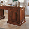 MOBILI 2G - Scrivania 7 cassetti 1 porta legno tinta noce 185X80x80