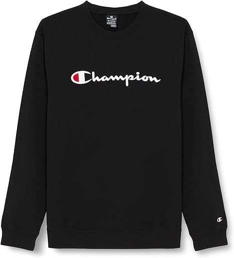 Champion Legacy Icons - Heavy Spring Terry Crewneck Felpa, Nero, Uomo