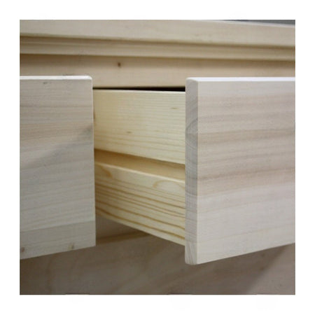 MOBILI 2G -  Cassettiera classica 4 cassetti legno grezzo 110x51x90 (1111)