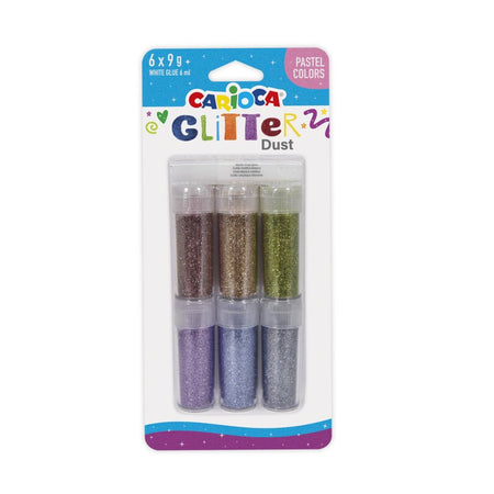 Carioca, Brillantini glitter dust, 6 pz