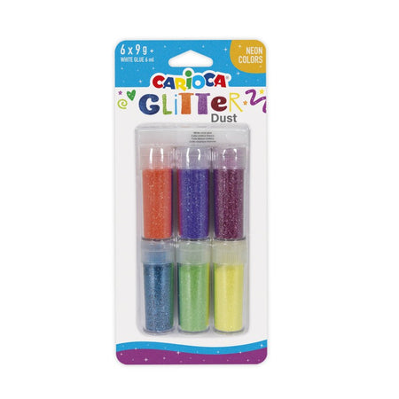 Carioca, Brillantini glitter dust, 6 pz