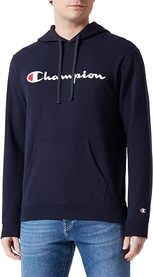 Champion Legacy Icons - Heavy Spring Terry Felpa con Cappuccio, Blu Marino, Uomo