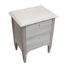 MOBILI 2G -  Comodino classico 2 cassetti legno grezzo 51x37x65 (810)
