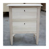 MOBILI 2G -  Comodino classico 2 cassetti legno grezzo 51x37x65 (810)