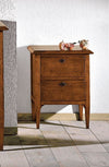MOBILI 2G -  Comodino classico 2 cassetti legno grezzo 51x37x65 (810)