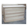 MOBILI 2G -  Cassettiera classica 4 cassetti legno grezzo 150x57x97 (417)
