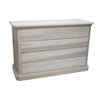 MOBILI 2G -  Cassettiera classica 4 cassetti legno grezzo 150x57x97 (417)