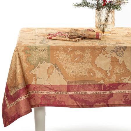Servizio Tavola Geo Classic Red ! Alviero Martini: Twill di Cotone, Icona di Stile