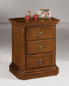 MOBILI 2G -  Comodino classico 3 cassetti legno grezzo 60x38x71 (418)