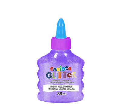 Carioca - Bottiglietta Colla Glitter Glue Neon - 88ml Viola