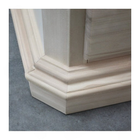 MOBILI 2G -  Comodino classico 3 cassetti legno grezzo 60x38x71 (418)