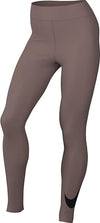 Nike W NSW Nk CLSC Gx HR Tght Swsh Pantaloni Aderenti a Tutta Lunghezza, Smokey Mauve/Black, Donna