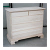 MOBILI 2G -  Cassettiera classica 5 cassetti legno grezzo 117x51x101 (466)