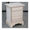 MOBILI 2G -  Comodino classico 3 cassetti legno grezzo 50x38x65 (467)