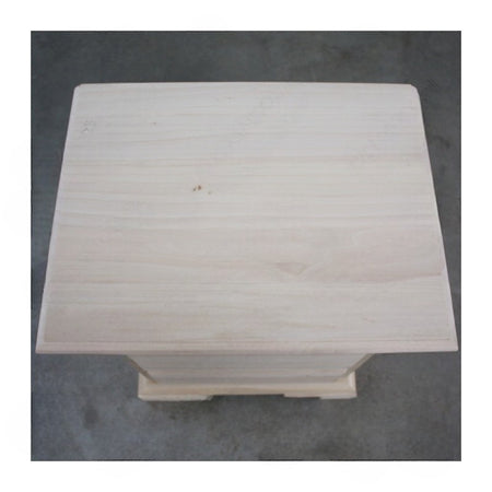 MOBILI 2G -  Comodino classico 3 cassetti legno grezzo 50x38x65 (467)