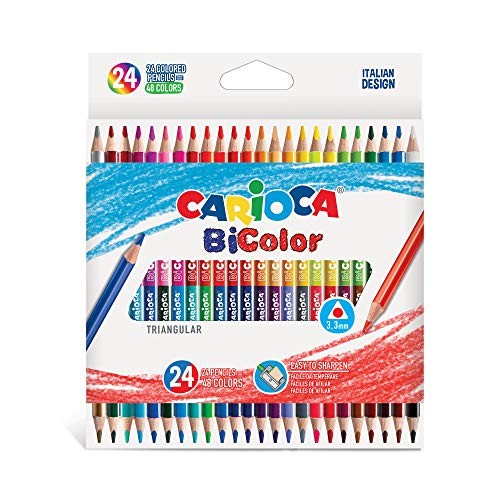 Carioca, Matite Bicolor triangular, 24 pz