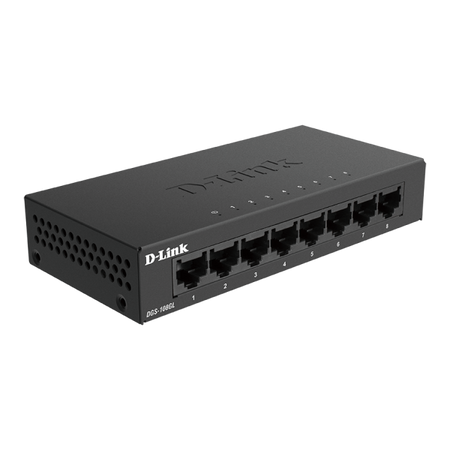 D-LINK SWITCH 8 PORTE GIGABIT ETHERNET METAL HOUSING UNMANAGED SWITCH