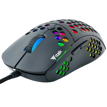Mouse Gaming itek G71 - 12000DPI, RGB, Software, Sensore S3327 - Ultra Leggero, Nido d'Ape