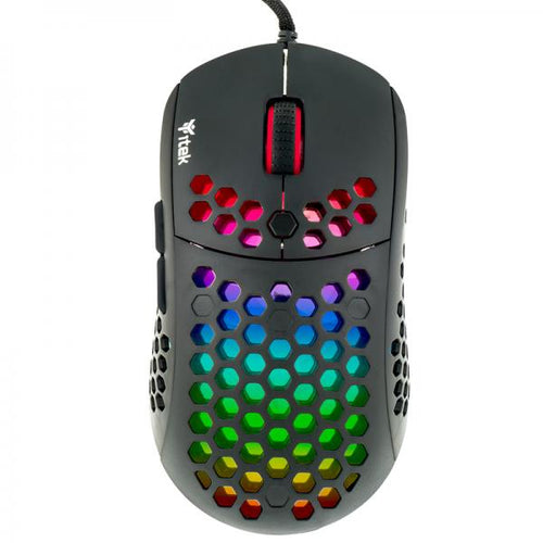 Mouse Gaming itek G71 - 12000DPI, RGB, Software, Sensore S3327 - Ultra Leggero, Nido d'Ape