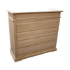 MOBILI 2G -  Cassettiera classica 5 cassetti legno grezzo 127x52x117 (3000)
