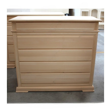 MOBILI 2G -  Cassettiera classica 5 cassetti legno grezzo 127x52x117 (3000)