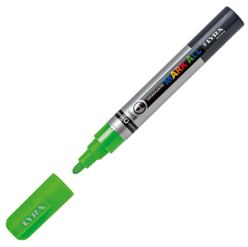 Marcatore Graduate Mark All Punta Tonda Verde Fluo Lyra