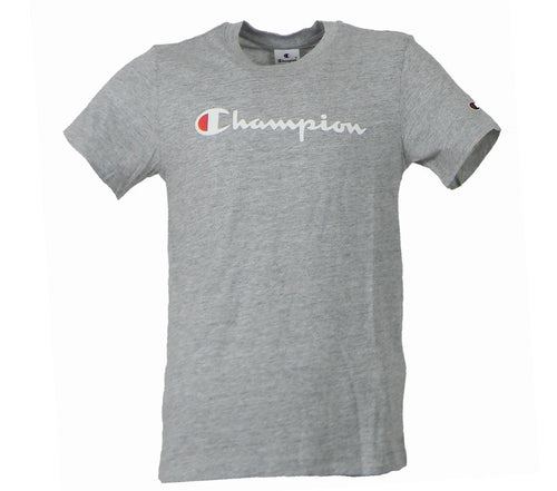 Champion TEE Light Cotton Jersey Donna Logo Grande Cotone Grigio