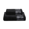 Asciugamano Geo Night ! Alviero Martini 1A Classe: Lusso Nero, Design Iconico e Puro Cotone