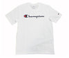 Champion TEE Light Cotton Jersey Uomo Logo Grande Cotone Bianco