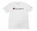 Champion TEE Light Cotton Jersey Uomo Logo Grande Cotone Bianco