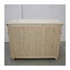 MOBILI 2G -  Cassettiera 7 cassetti classica con ribalta legno massello grezzo 126x53x98 (530)