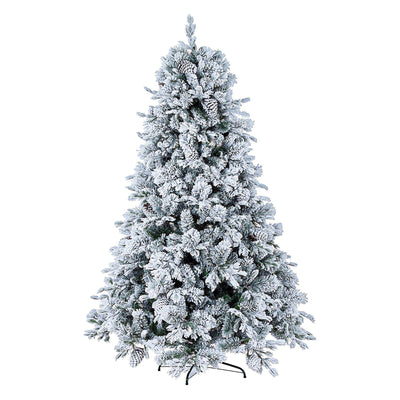 Albero di natale innevato con Pigne Arves in PP Effetto Aghi di Pino + PE Effetto Real Touch +Flock