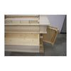 MOBILI 2G -  Cassettiera 7 cassetti classica con ribalta legno tinta noce 126x53x98 (530)