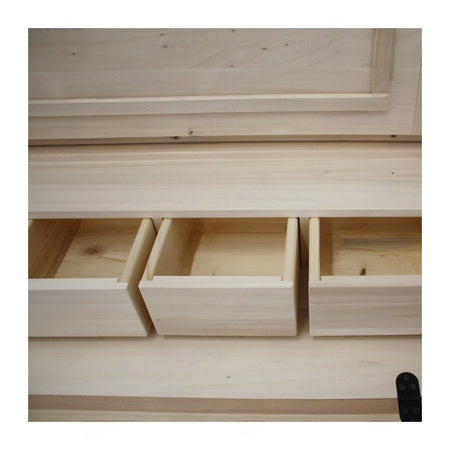 MOBILI 2G -  Cassettiera 7 cassetti classica con ribalta legno tinta noce 126x53x98 (530)