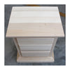 MOBILI 2G -  Comodino classico 3 cassetti legno grezzo 51x40x64 (727)