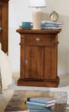 MOBILI 2G -  Comodino classico 1 cassetto 1 porta legno grezzo 51x37x67 (531)