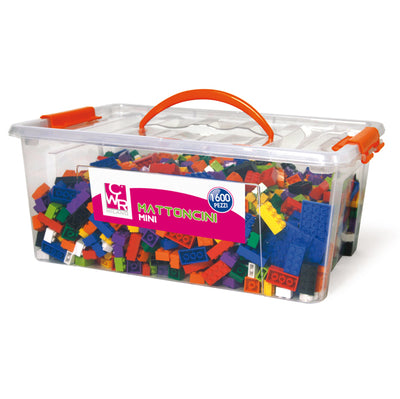 Bauletto 1600 Mattoncini Da Costruzione Micro In Colori Assortiti Cwr