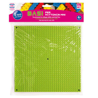 5 Basi Per Costruzioni Micro 25X25Cm In Colori Assortiti Cwr