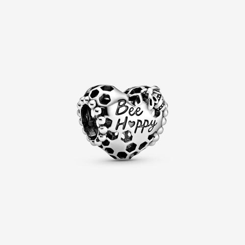 Pandora Charm a cuore Nido d'Ape Bee Happy (Sii felice)