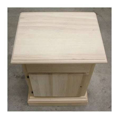 MOBILI 2G -  Comodino classico 1 cassetto 1 porta legno grezzo 50x38x65 (463)