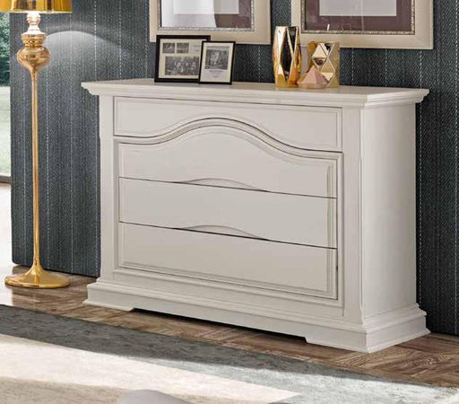 MOBILI 2G -  Cassettiera classica 4 cassetti legno grezzo 125x52x99 (495)