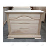 MOBILI 2G -  Cassettiera classica 4 cassetti legno grezzo 125x52x99 (495)
